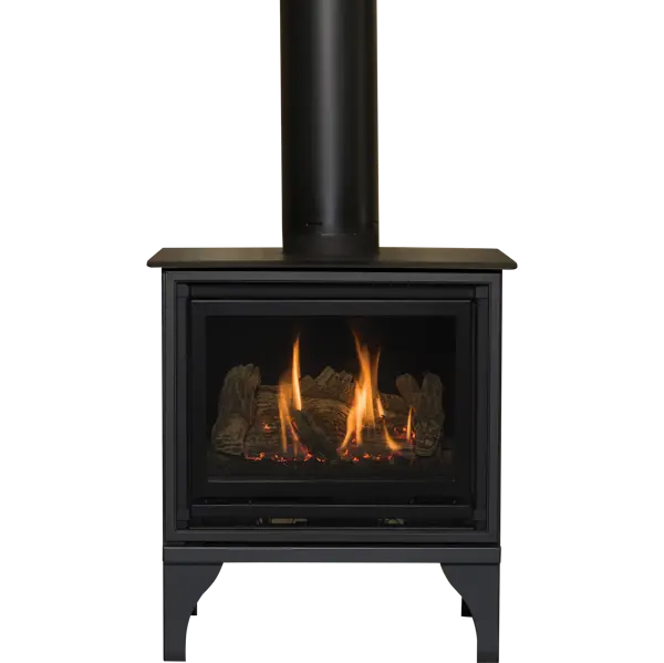 Oakport Freestanding Gas Fireplace - Logs