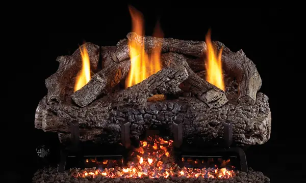G10 Series Vent-Free Charred Frontier Oak Logs - 16/18