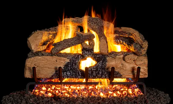 G52 Series Charred Evergreen Split Oak Logs - 18