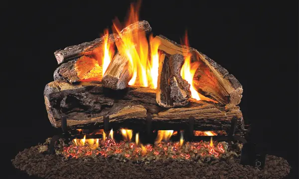 Rugged Split Oak Designer See-Thru Logs - 18/20