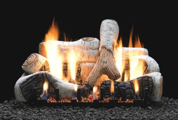 Birch Ceramic Fiber Log Set - 18