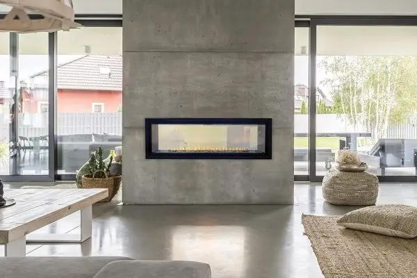 Boulevard Vent-Free See-Through Linear Fireplace 48
