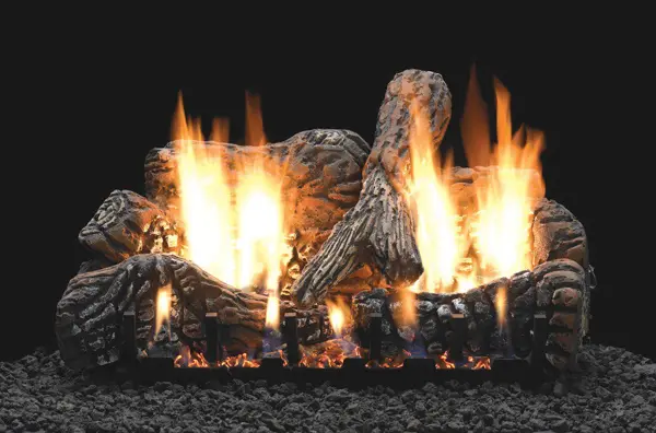 Charred Oak Ceramic Fiber Log Set - 16