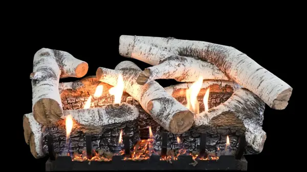 Super Birch Burncrete Log Set - 18