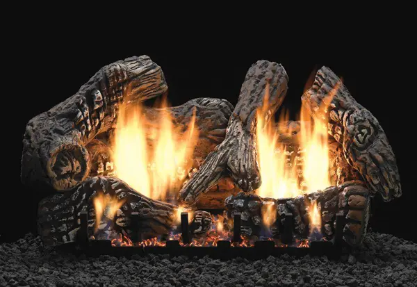 Super Charred Oak Ceramic Fiber Log Set - 18