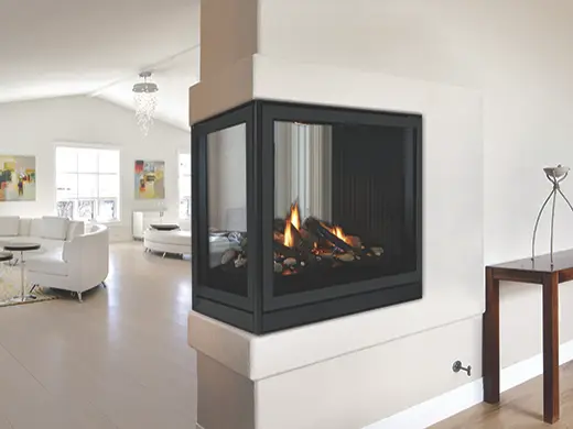 Tahoe Clean-Face Peninsula Fireplace (Millivolt)