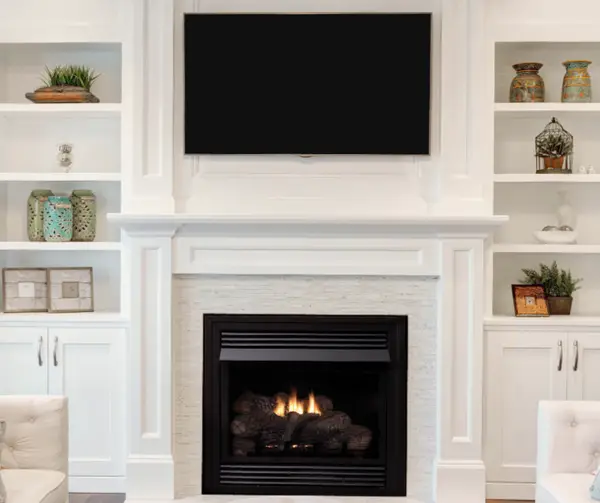 Vail Vent-Free Deluxe 26 Fireplace & Mantel Combination