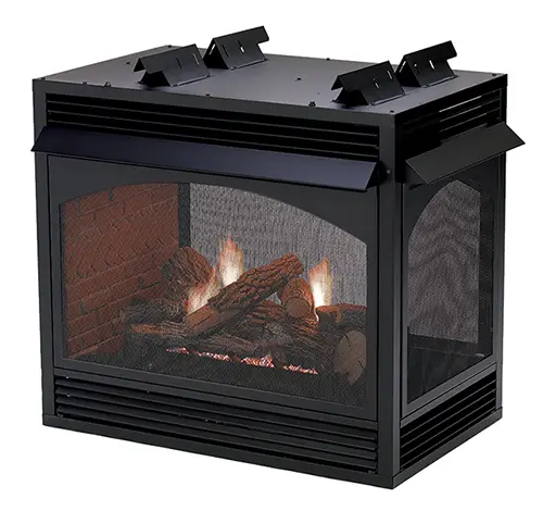 Vail Vent-Free Premium 36 Peninsula Fireplace