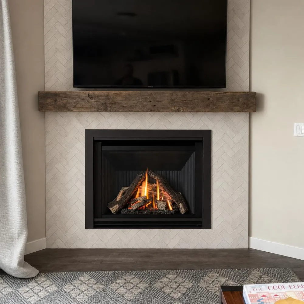 The Fireplace Visualizer step where you pick the fireplace you want to see on your wall